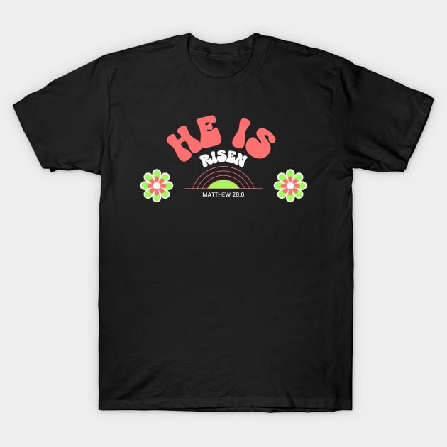 He is Risen - Rainbow T-Shirt by NEZ-TEES